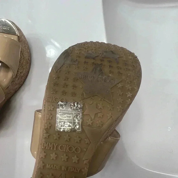 JIMMY CHOO wedge Sandals size 41/ 10.5 - Picture 7 of 9